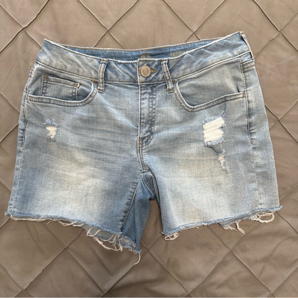 Distressed Denim Women Shorts